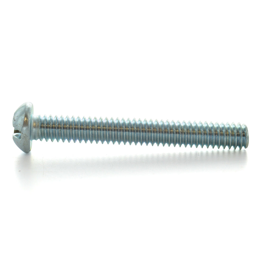 #10-24 x 3/4 Inch Coarse Zinc Plated Steel #2 Phillips/Slotted Drive Round Head Combination Machine Screw