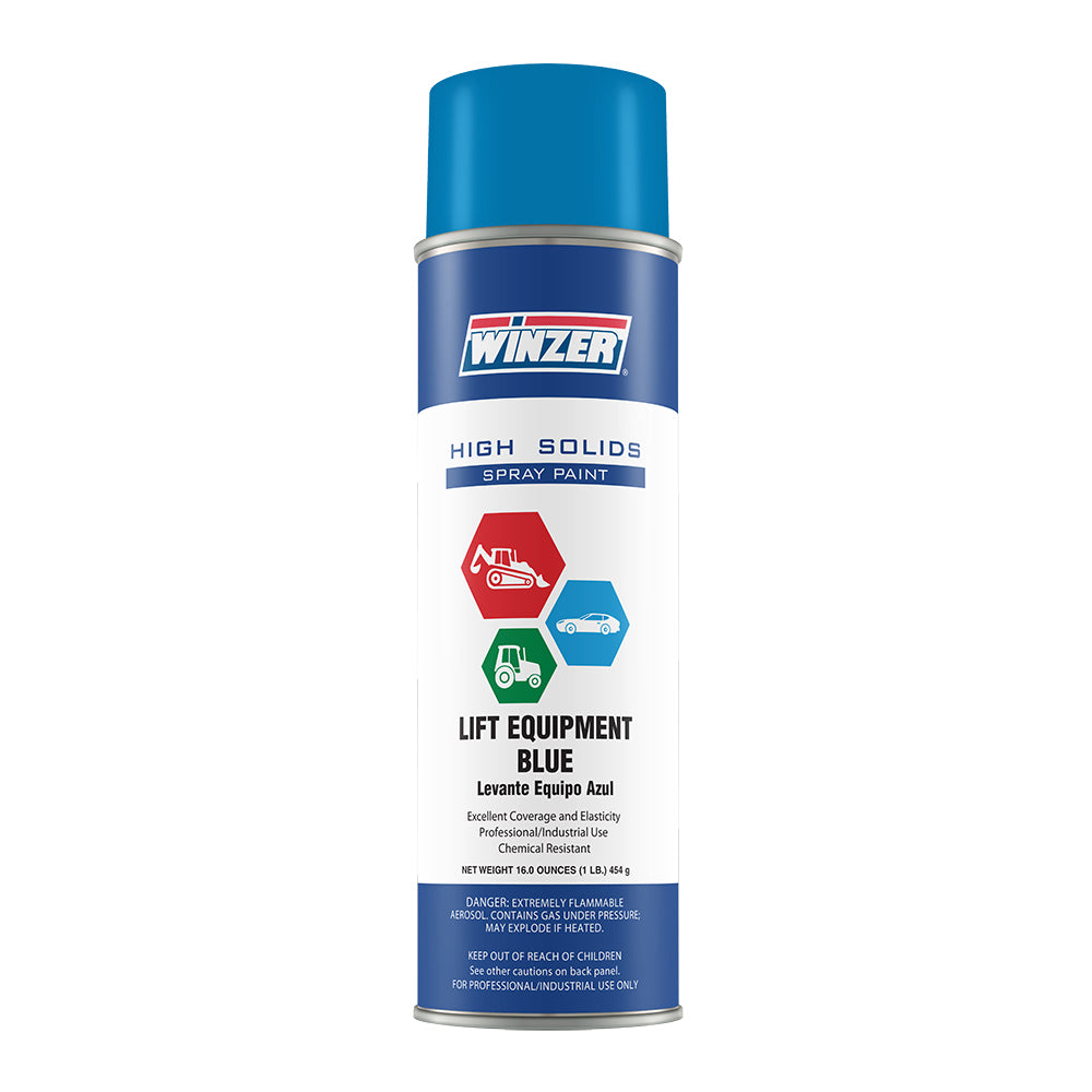 Winzer High Solids Gloss  Lift Equipment Blue (Genie Lift) Spray Paint 16 Oz Net Wt - Aerosol