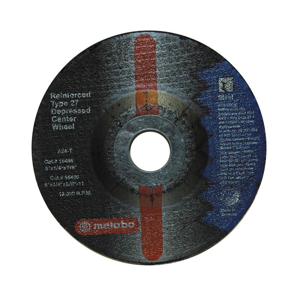 4-1/2 Inch x 1/4 Inch x 7/8 Inch A24N Grit Aluminum Oxide Small Grinding Wheel