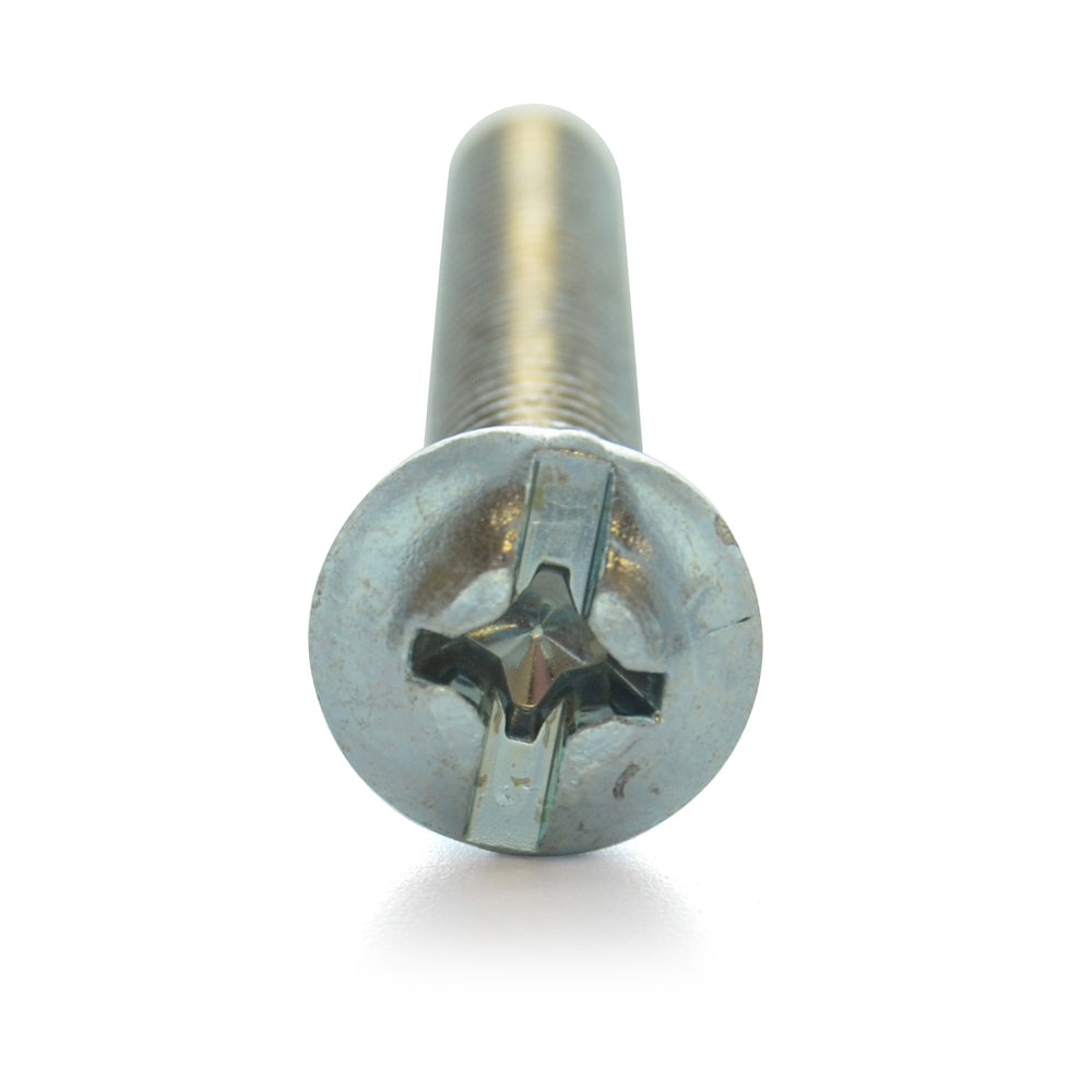 1/4-20 x 4 Inch Coarse Zinc Plated Steel #3 Phillips/Slotted Drive Round Head Combination Machine Screw