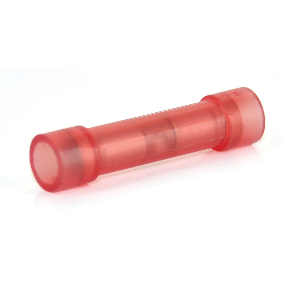 22-18 Gauge Butt Connector Nylon Insulated Moisture Resistant Red