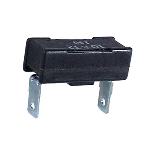 30 Amp 12 Volt Dc Thermoplastic Type Ii Modified Reset Mack Trucks Quick-Connect Circuit Breaker With 1/4 Inch Blade Mount On 1 Inch Center