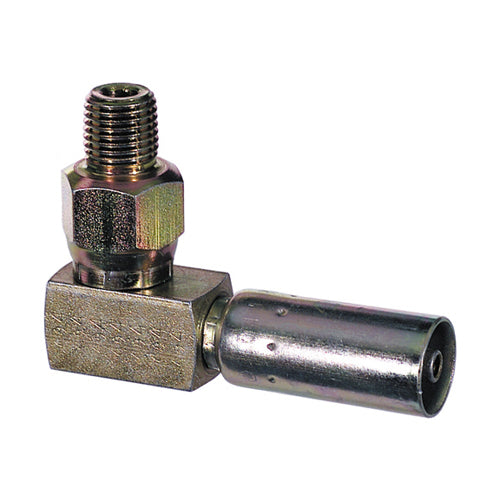 Male National Pipe Taper Fuel (NPTF) Swivel 90 Elbow 1/2 Inch Hose X 1/2 Pipe