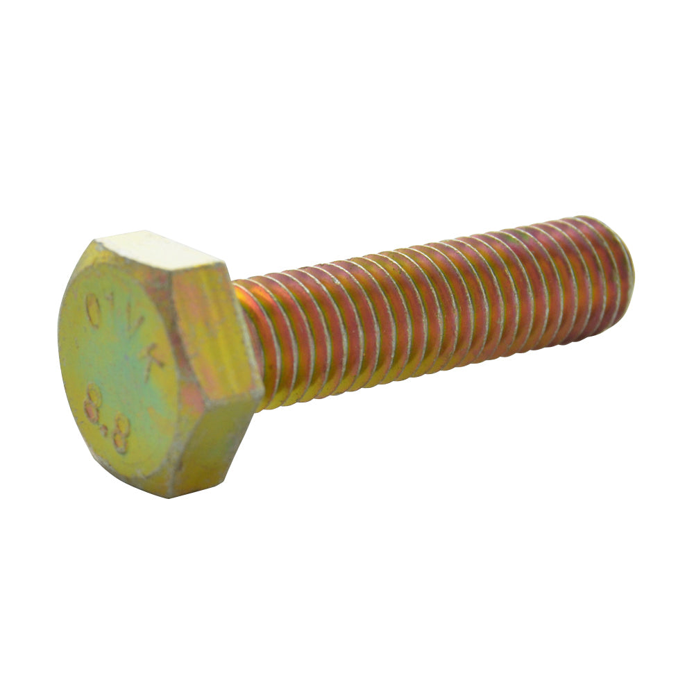M10 x 1.5 x 70 mm Coarse Class 8.8 Yellow Zinc Steel Hex Head Cap Screw