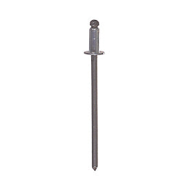 0.020 - 0.250 Inch Grip 1/4 Inch Dia x 0.5 Inch Trivalent Zinc Plated Steel Standard Flange Dome Head Blind Rivet