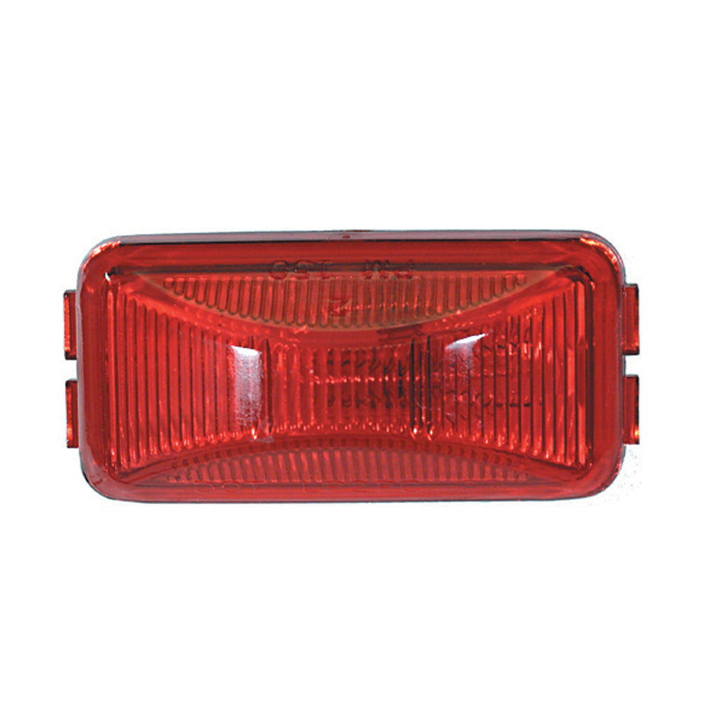 2-1/2 Inch x 1-1/4 Inch Rectangular Sealed Clearance / Side Marker Red
