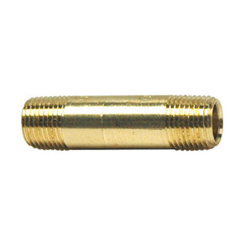 1/4 Inch x 3 Inch Lead Free Brass Long Pipe Nipple