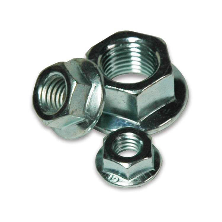 M12 x 1.25 Fine Yellow Zinc Class 10 Serrated JIS Reduced Hex Flange Lock Nut