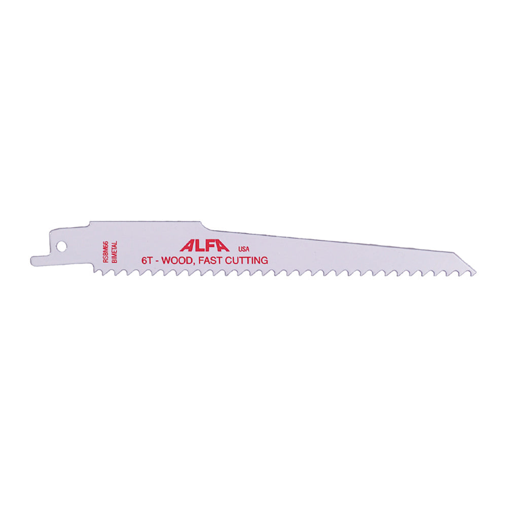 6 Inch x 3/4 Inch 6 Tpi Bi-Metal Reciprocating Saw Blade - 50 Per Box