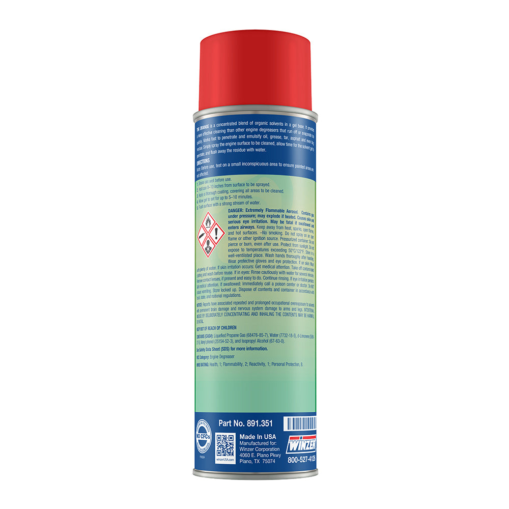 Winzer Tek Orange Gel Engine Degreaser - 15 Oz Net Wt. - Aerosol