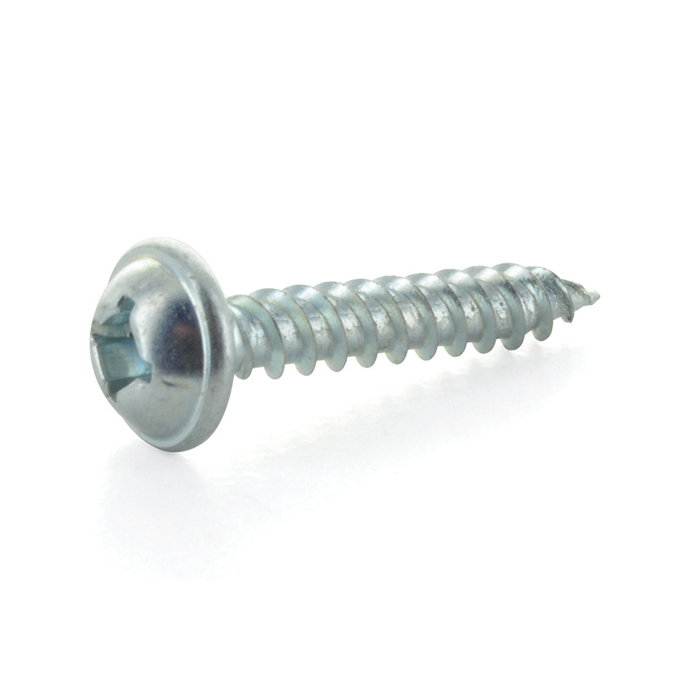 #8 x 3/4 Inch Zinc Plated Steel Square Drive Pan Washer Face Sheet Metal Screw