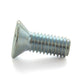 #10-32 x 3 Inch Fine Zinc Plated Steel #2 Phillips Drive Flat Countersunk Head Machine Screw