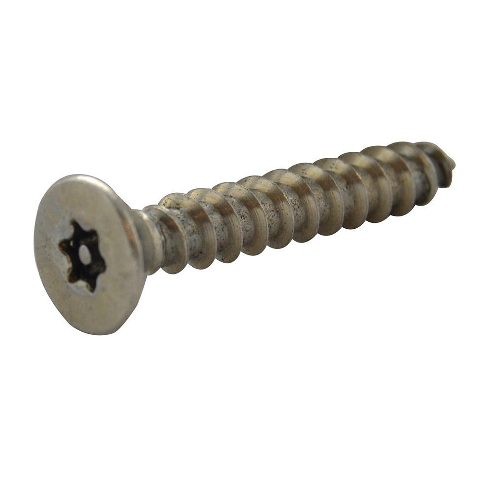 #10 x 1-1/4 Inch Stainless Steel Torx Pin Flat Head Tamper Resistant Sheet Metal Screw