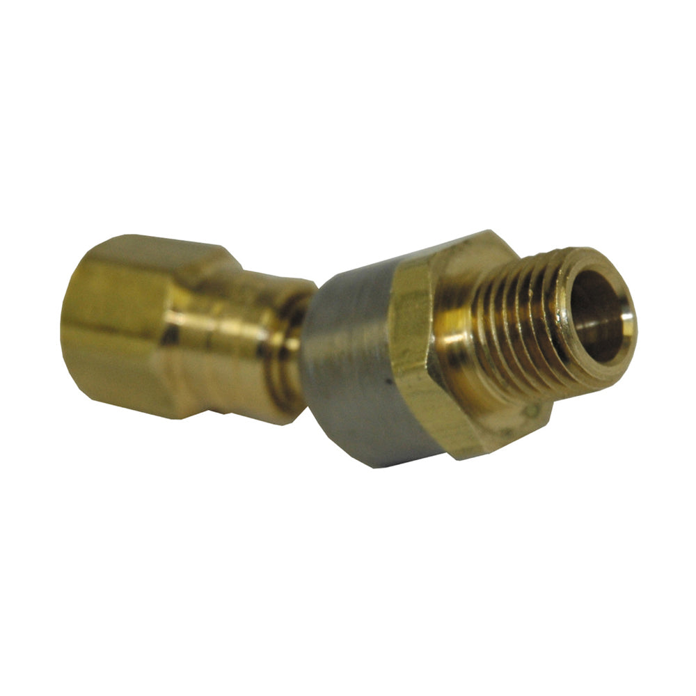 1/4 Inch Fpt  x  1/4 Inch Mpt Ball Swivel Conversion Fitting