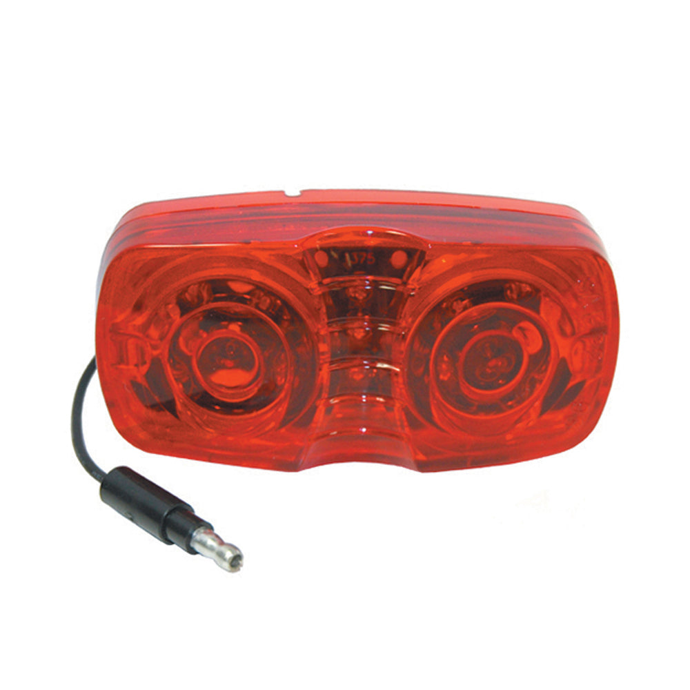 4 Inch x 2 Inch Bullseye Led Clearance Marker Red