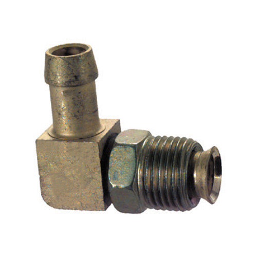 3/8 Inch x 3/8 Inch Inverted Male Swivel Connector Brass Fuel Hose - Single Barb