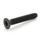1/4-20 x 1-1/4 Inch Coarse Black Phosphate & Oil Alloy Steel 6-Lobe Flat Head Floor Board Thread Cutting Screw