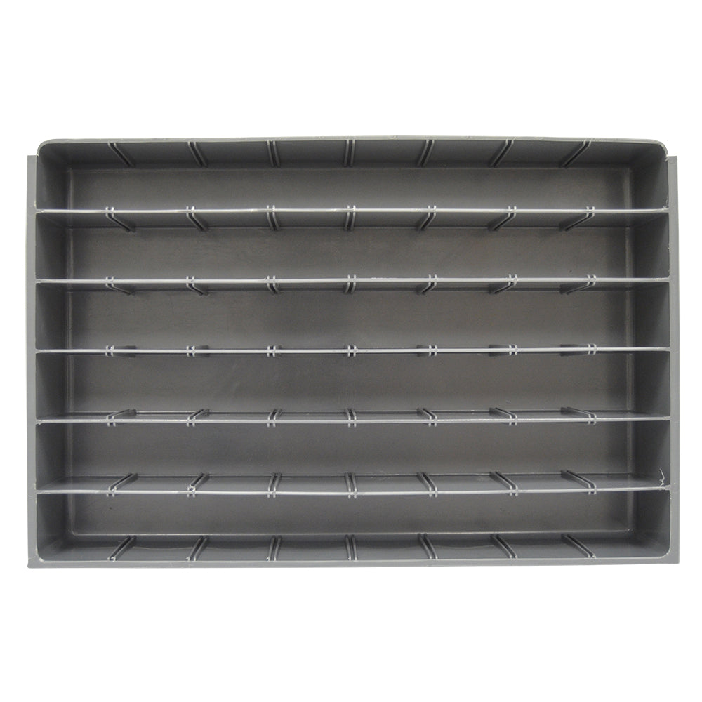 Gray Plastic Adjustable Horizontal Compartment Insert
