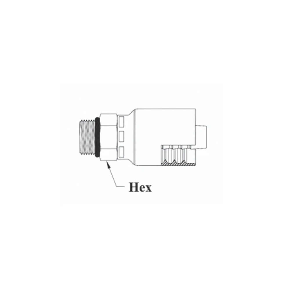 1/4 inch Hose x  7/16X20 O-Ring Boss Male Rigid