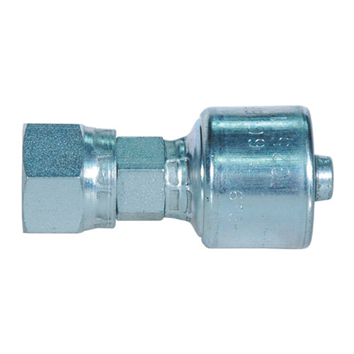1/2 Inch x 1/2 Inch x 1/2 Inch Female Pipe Swivel (NPSM - 30 Degree Cone Seat) Tuffcoat Lead Free MegaCrimp Coupling