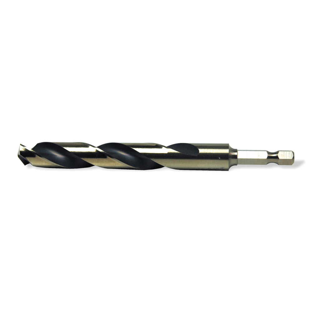 15/32 Inch x 4-7/8 Inch 135 Degree Split Point Gold High Molybdenum Tool Steel Mechanics Length Drill - Shop Pro