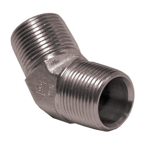 1/2 Inch 6000 psi Zinc Plated Yellow Dichromate Carbon Steel 45 Degree Male Elbow