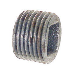 1/4 Inch Sch 40 Mnpt Galvanized Malleable Iron Hex Head Pipe Plug
