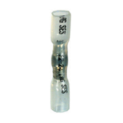 22-24 Gauge Butt Connector Crimp Solder and  Heat Shrink Insulated Clear