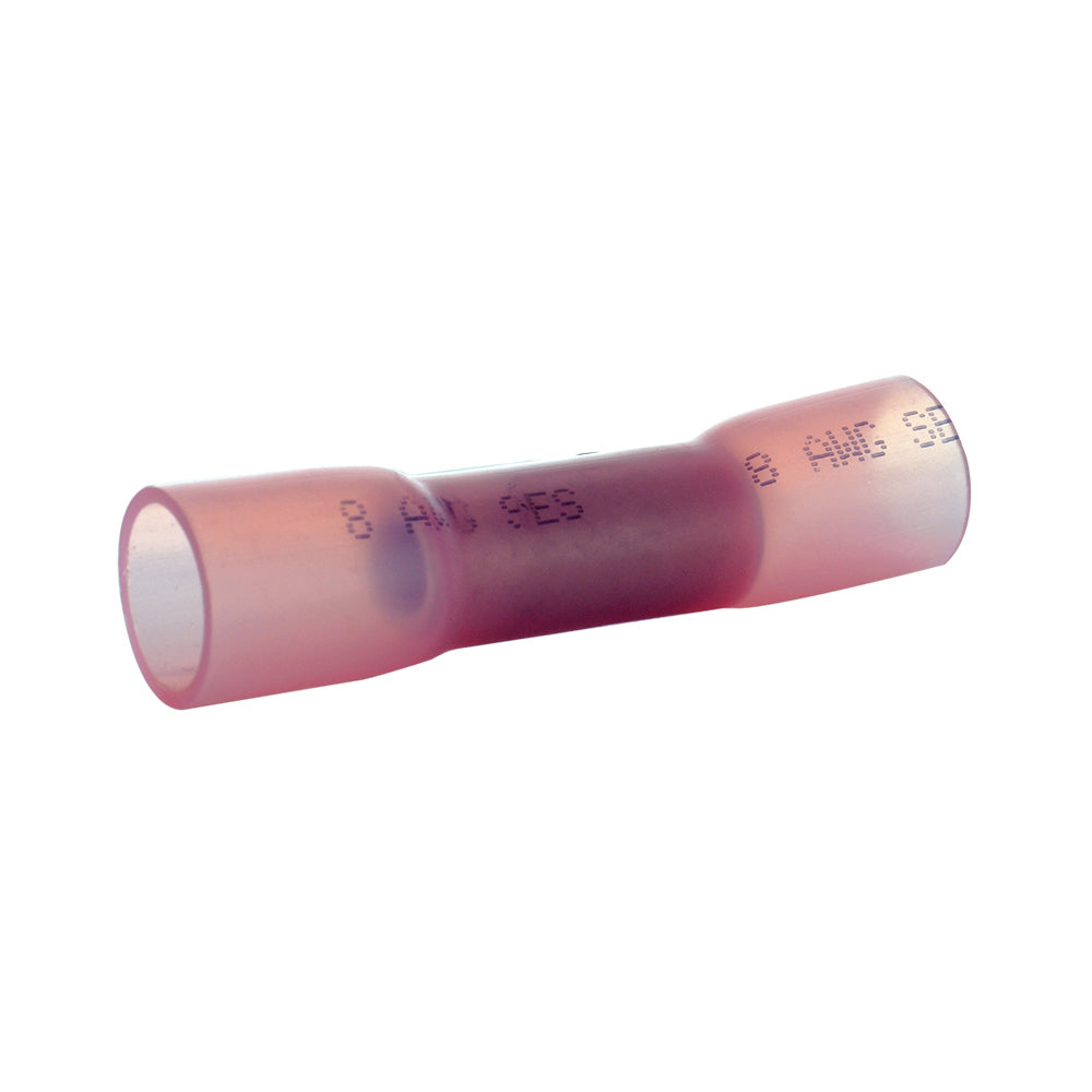 8 Gauge Butt Connector Crimp Heat Shrink Insulated Red