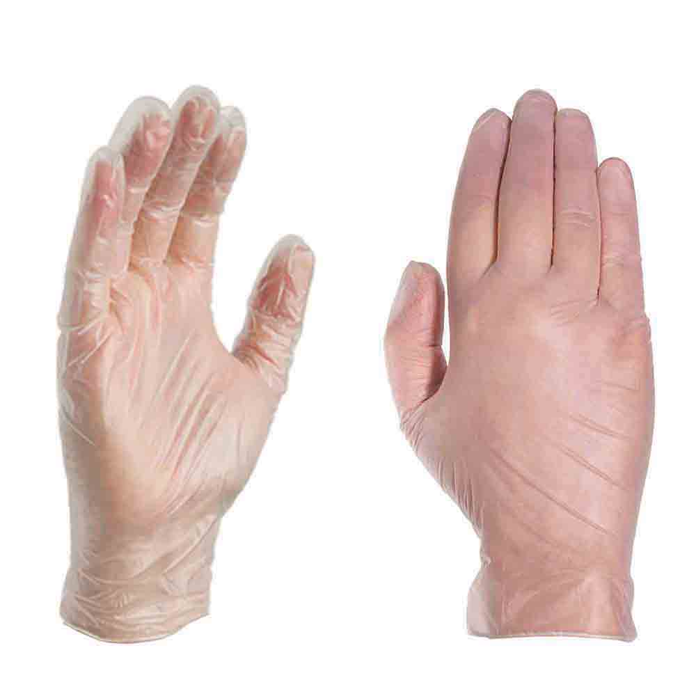 Industrial Grade Vinyl Disposable Gloves Large - Box of 100