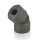 2 Inch Sch 160 Npt Black Forged Steel 45 Degree Elbow