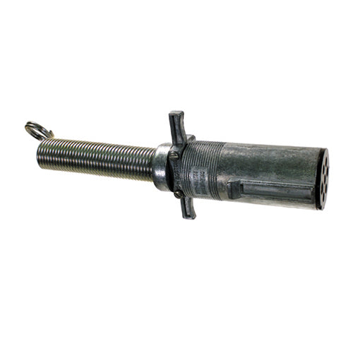 7 Pole Metal Tractor / Trailer Plug With Spring