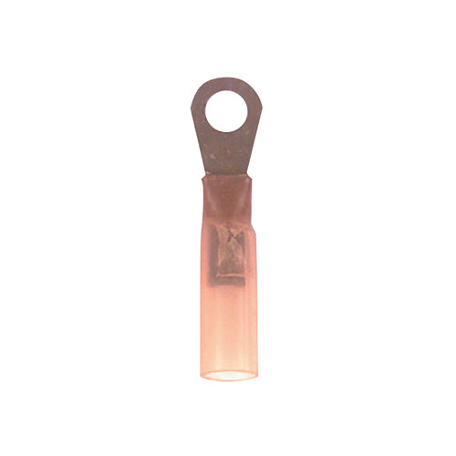 22-18 Gauge Ring Terminal Solder Shrink Nylon Insulated #10 Stud Red