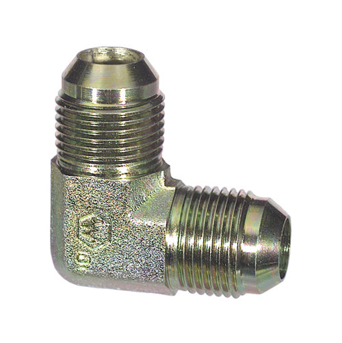 3/4 Inch 10000 psi Zinc Plated Yellow Dichromate Carbon Steel Jic 37 Degree 90 Degree Union Elbow
