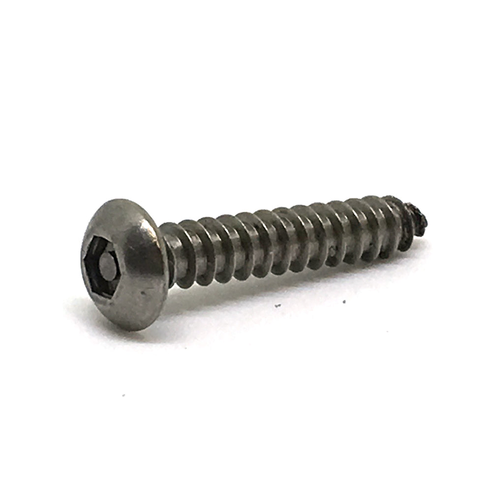 #10 x 1/2 Inch Stainless Steel Hex Pin Button Head Tamper Resistant Sheet Metal Screw