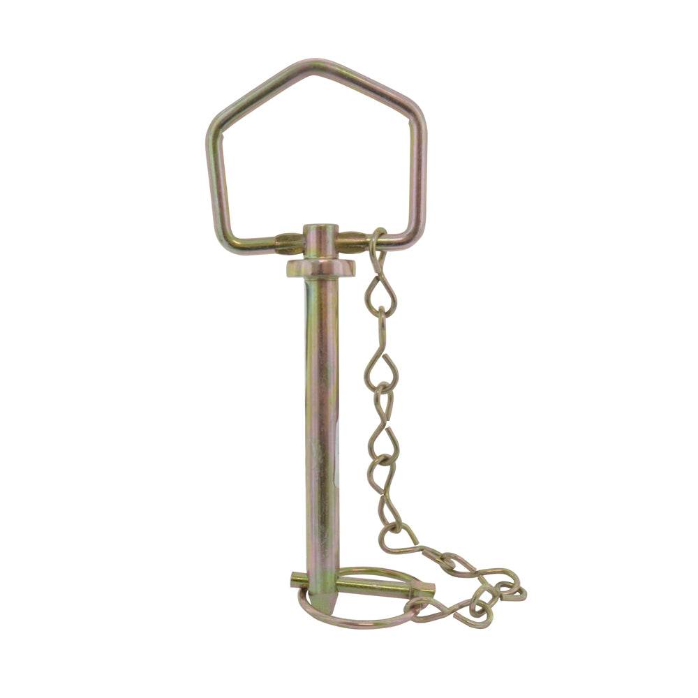 7/8 Inch x 6-1/4 Inch Zinc Plated Yellow Steel Forged Hitch Pin