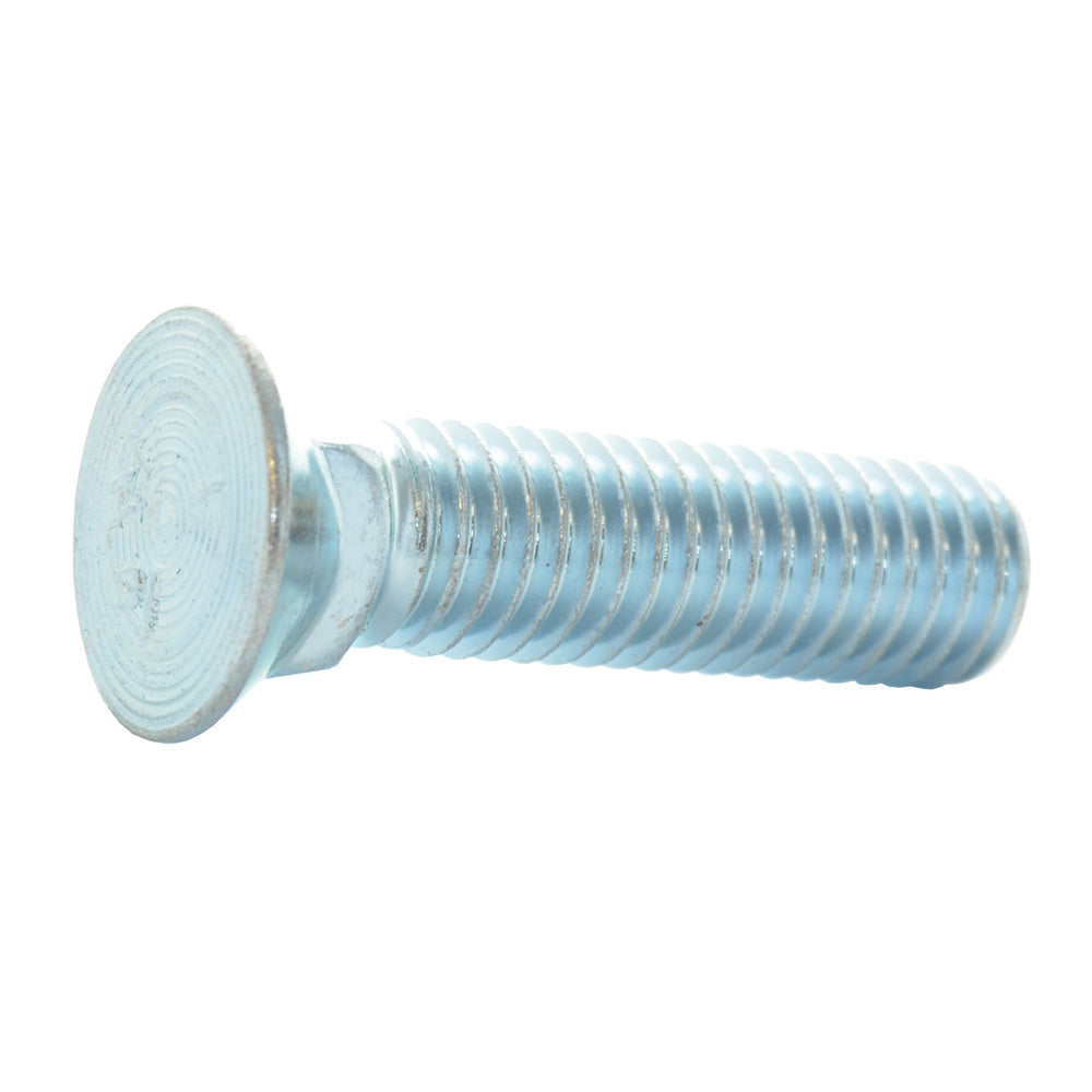 1/2-13 x 2 Inch Coarse Zinc Plated Grade 5 Flat Head Plow Bolt