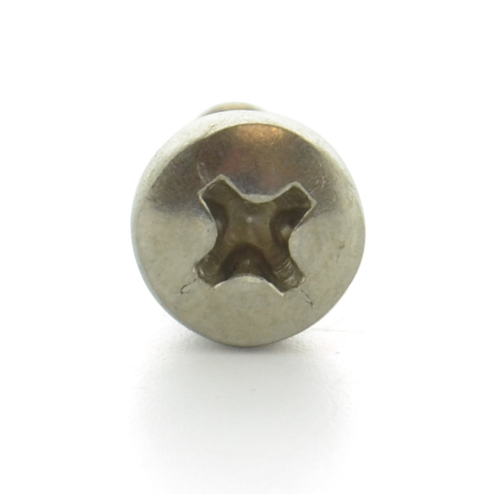 M3 x 0.5 x 14 mm Coarse Plain 18-8 (A2) Stainless Steel Phillips Drive Pan Head Machine Screw