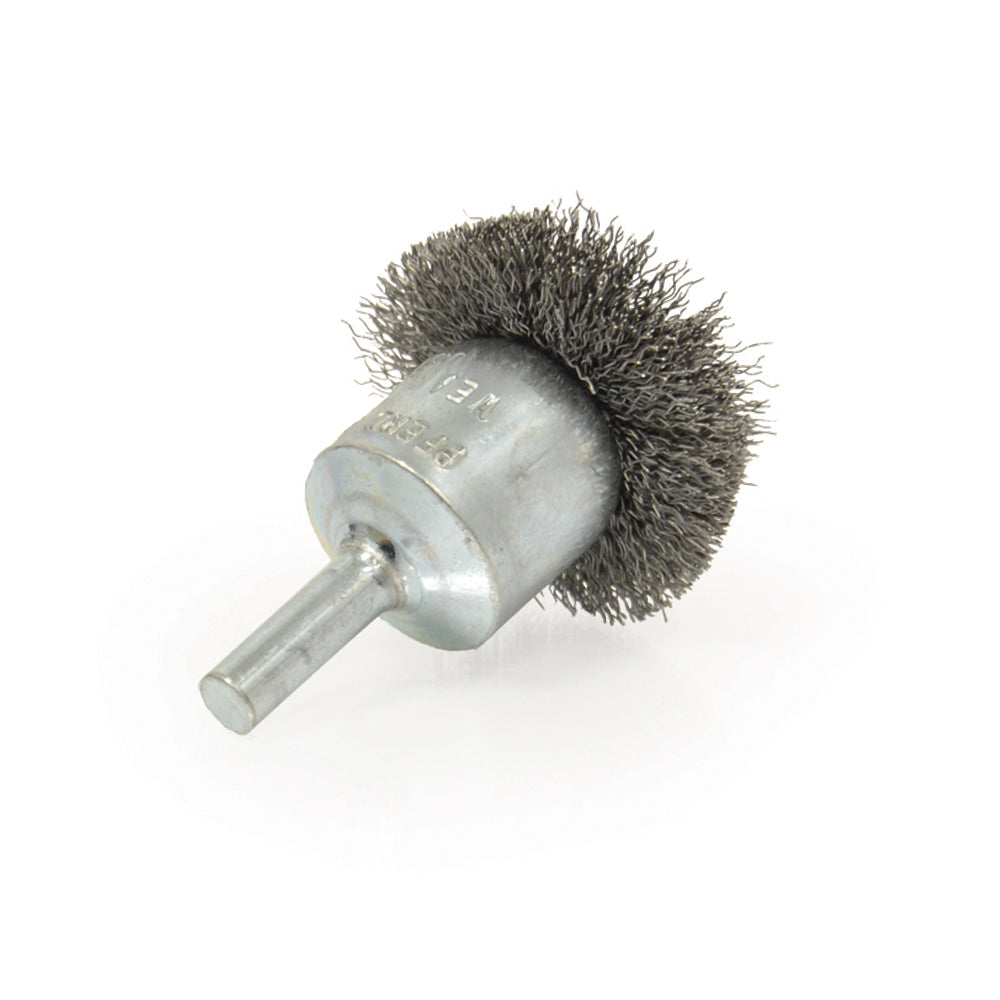 1-1/2 Inch x 0.008 Inch x 1/4 Inch Stem Mounted Carbon Steel Circular Flared Stem Mounted Specialty Brush