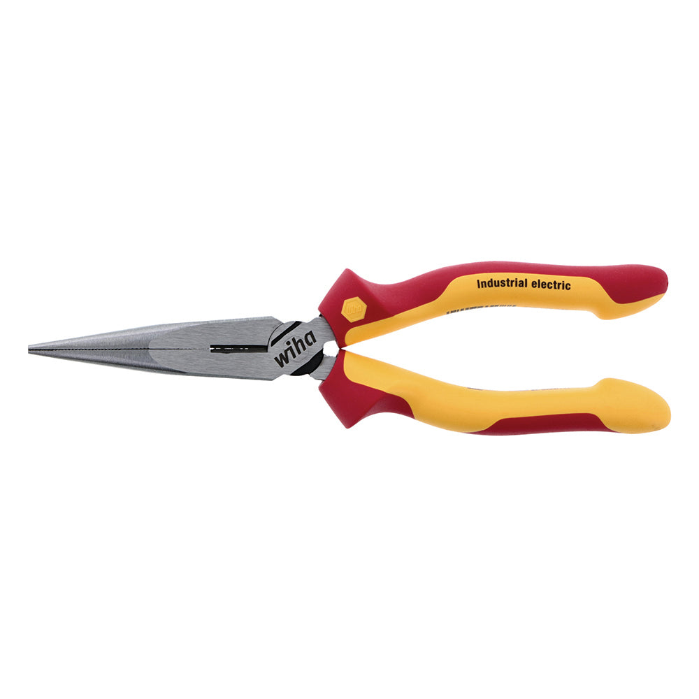 Insulated Industrial Long Nose Pliers w/ Cutters 8"