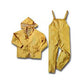 Large Yellow Pvc/Polyester 3 Piece Rainsuit