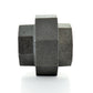 3/8" Schedule 40 Female NPT Black Welded Malleable Iron Ground Joint Union USA