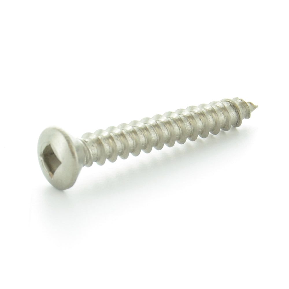 #8 x 1-1/4 Inch Plain 18-8 (A2) Stainless Steel Oval Head Type-Ab Self-Tapping Sheet Metal Screw