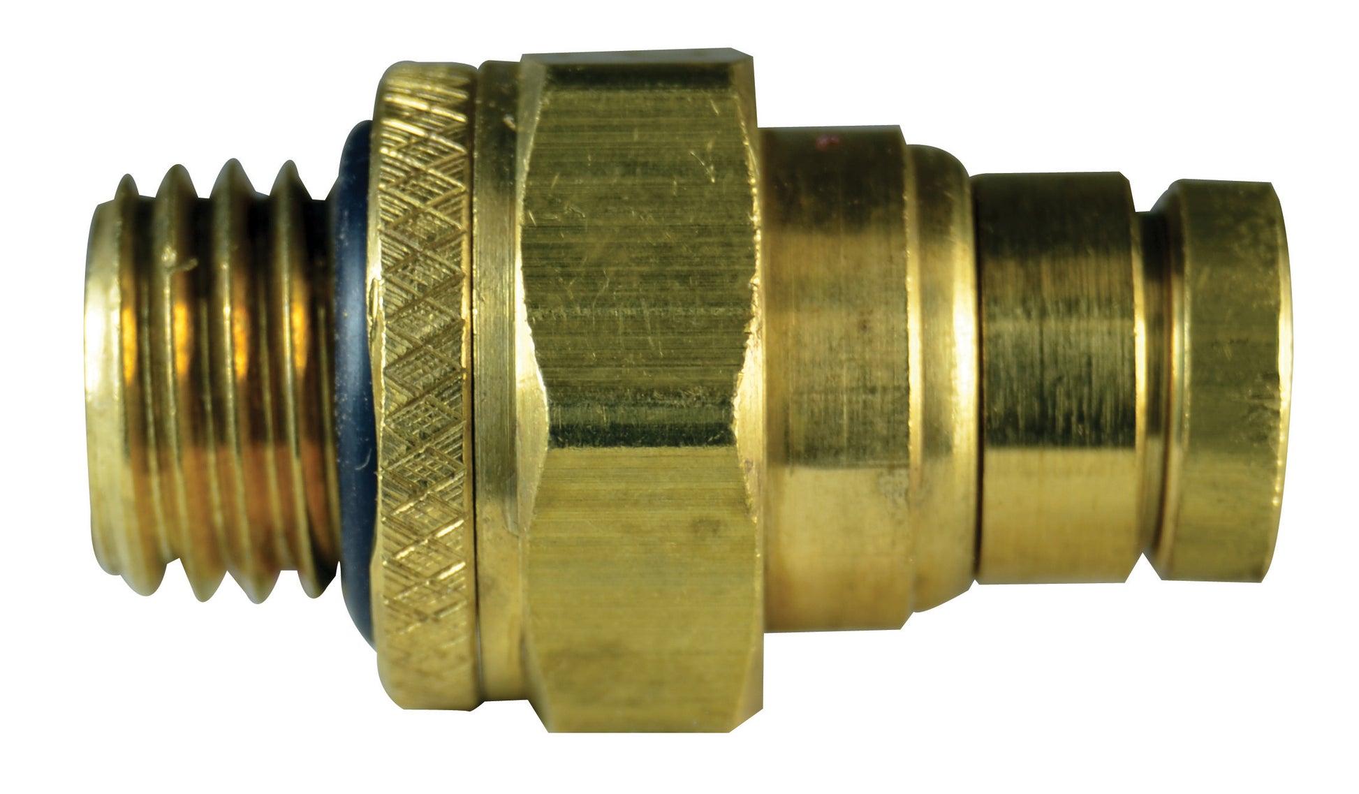 1/4 Inch x M12-1.5 Thread Brass Male Straight Push On Air Brake Connector