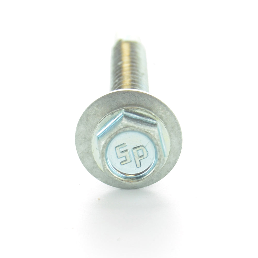 #10-16 x 2 Inch 410 Stainless  Steel #3 Point Indented Hex Washer Head Self-Drilling Tek Screw With Bonded Neoprene Washer