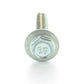 #10-16 x 3/4 Inch Zinc Plated Steel #3 Point Indented Hex Washer Head Self-Drilling Tek Screw With Bonded Neoprene Washer