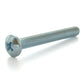#10-32 x 3/4 Inch Fine Zinc Plated Steel #2 Phillips Drive Pan Head Machine Screw