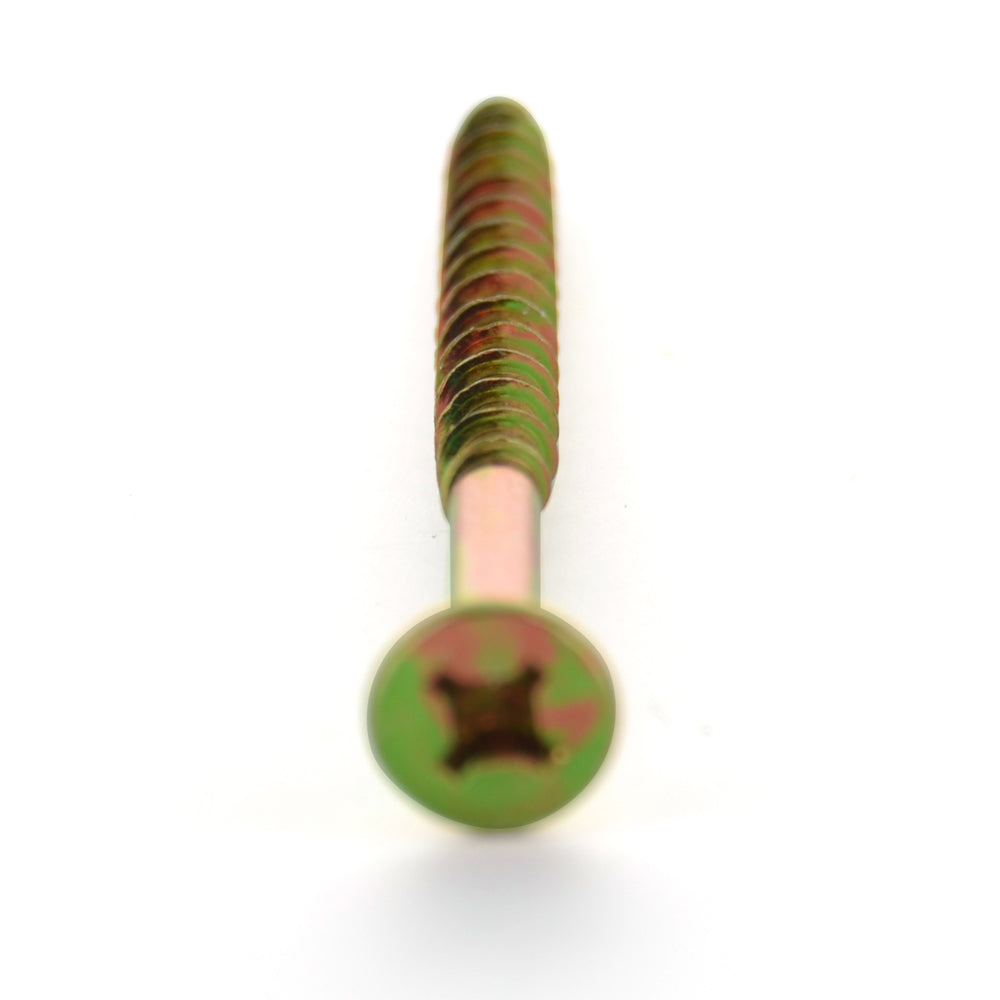 #10 x 3/4 Inch Zinc Plated Steel Phillips Flat Head Wood Screw