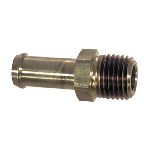 3/8 Inch x 3/8 Inch Male Inverted Connector Brass Fuel Hose - Single Barb