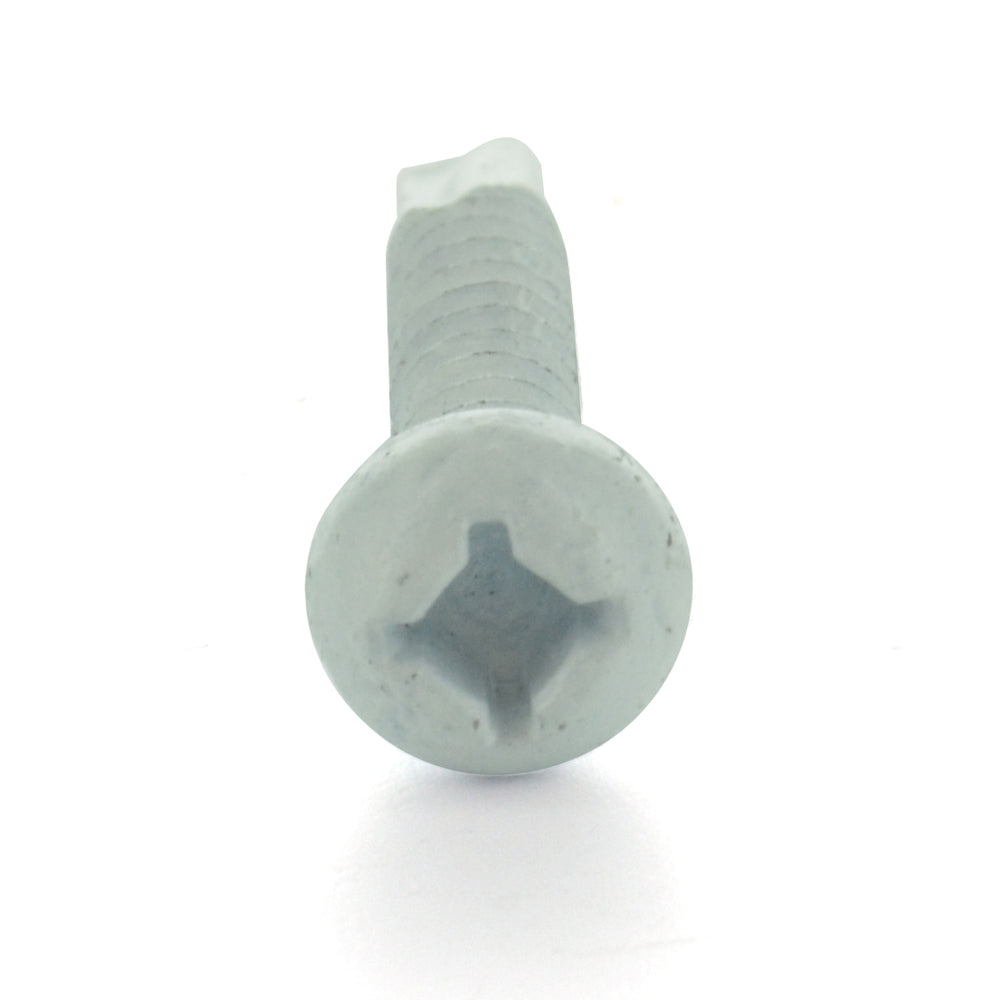#8 x 3/4 Inch Painted Self-Drilling Pan Head Square Drive Screws - White